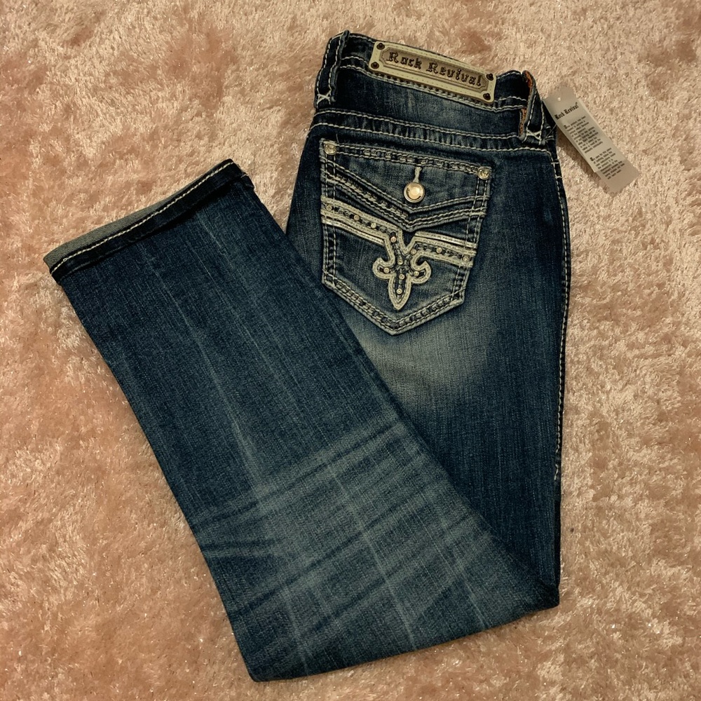 NWT Women’s Rock Revival Lam Easy Crop Jeans